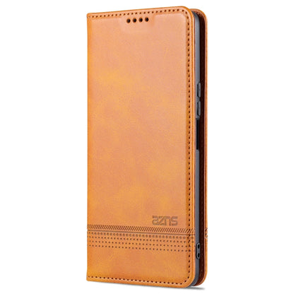 For Honor X20 SE AZNS Magnetic Calf Texture Horizontal Flip Leather Case with Card Slots & Holder & Wallet(Light Brown) by AZNS