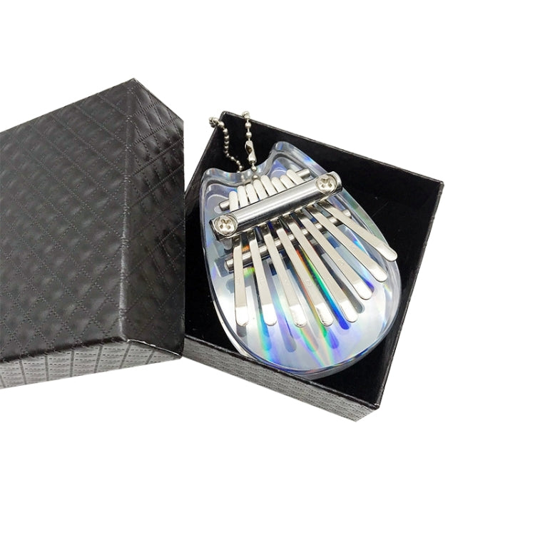 Mini Dazzle Acrylic 8 Tone Thumb Piano Kalimba Musical Instruments(Chinchilla) by bashfashion
