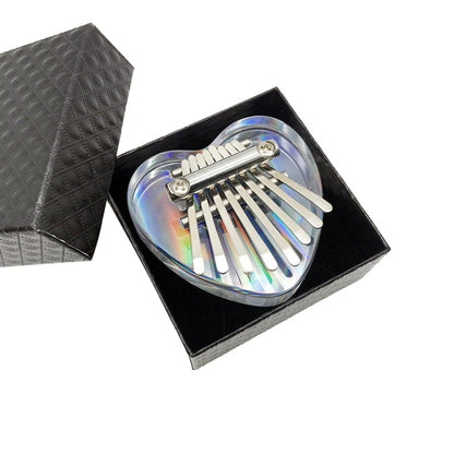 Mini Dazzle Acrylic 8 Tone Thumb Piano Kalimba Musical Instruments(Heart) by bashfashion