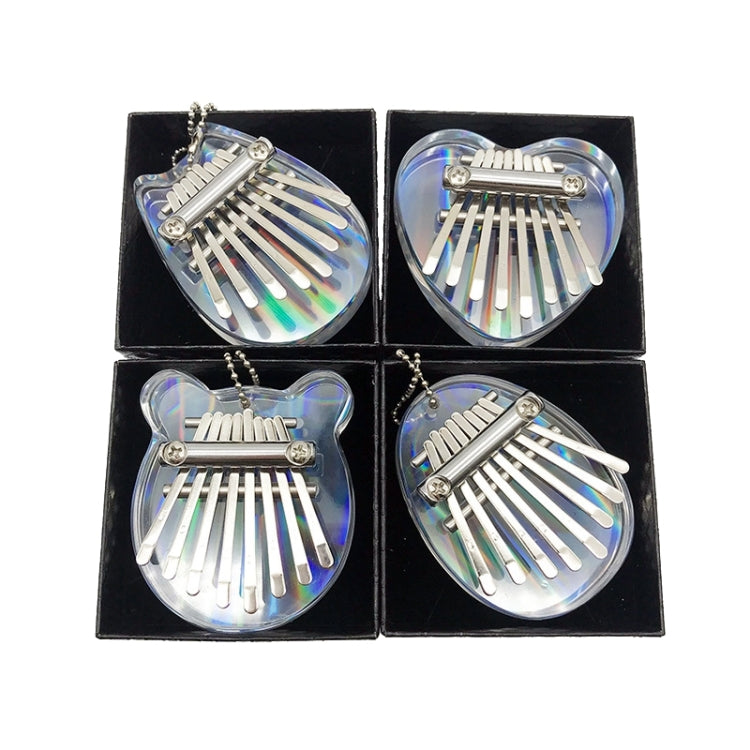 Mini Dazzle Acrylic 8 Tone Thumb Piano Kalimba Musical Instruments(Bear) by bashfashion