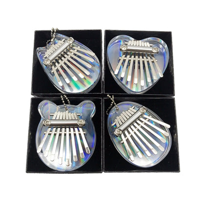 Mini Dazzle Acrylic 8 Tone Thumb Piano Kalimba Musical Instruments(Bear) by bashfashion