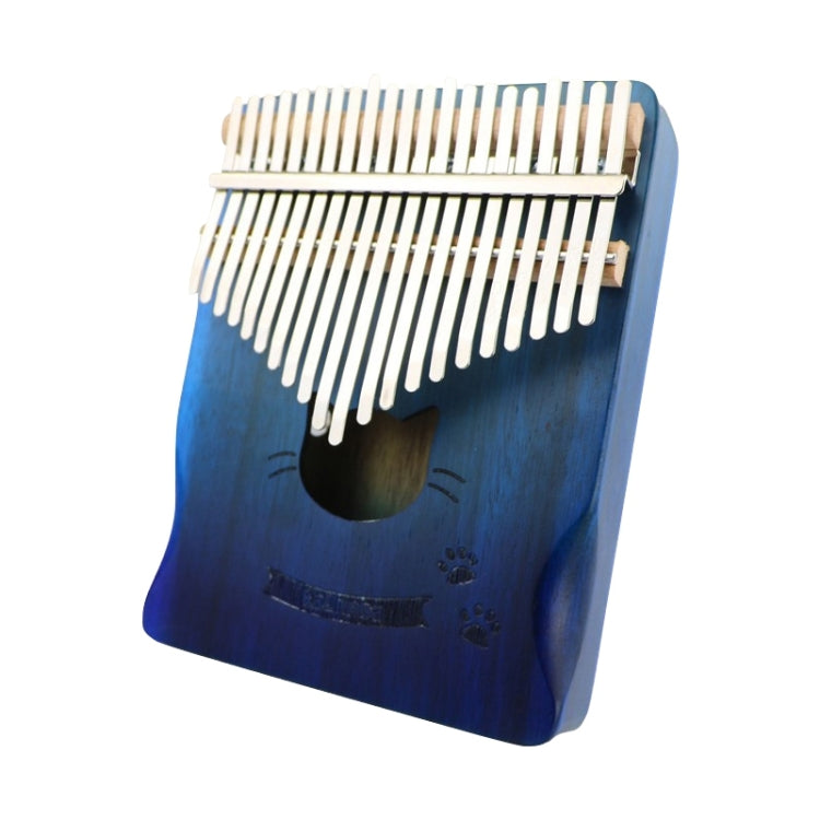 21 Tone Acacia Wood Thumb Piano Kalimba Musical Instruments(Aurora Blue-Cat) by bashfashion