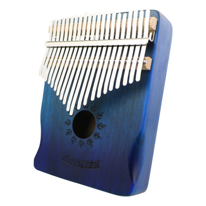 21 Tone Acacia Wood Thumb Piano Kalimba Musical Instruments(Aurora Blue-Sun) by bashfashion