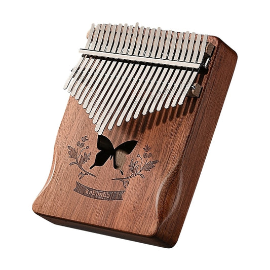21 Tone Acacia Wood Thumb Piano Kalimba Musical Instruments(Coffee-Butterfly) by bashfashion