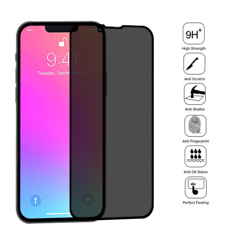 For iPhone 16e / 14 / 3 / 13 Pro Anti-peeping Plasma Oil Coated High Aluminum Wear-resistant Tempered Glass Film by bashfashion