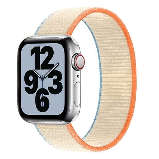 Single Lap Nylon Watch Band, Size: XS 128mm For Apple Watch Series 9&8&7 41mm / SE 3&SE 2&6&SE&5&4 40mm / 3&2&1 38mm(Milky White) by bashfashion