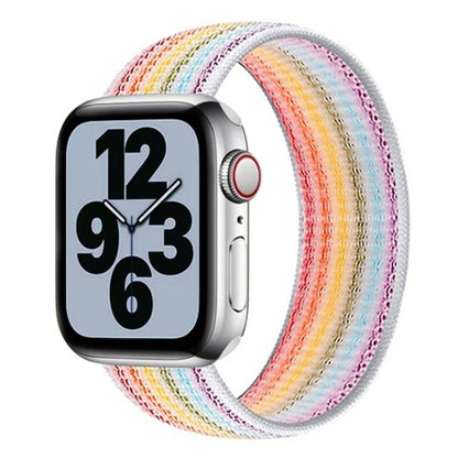 Single Lap Nylon Watch Band, Size: M 145mm For Apple Watch Series 9&8&7 41mm / SE 3&SE 2&6&SE&5&4 40mm / 3&2&1 38mm(Seven Colors) by bashfashion