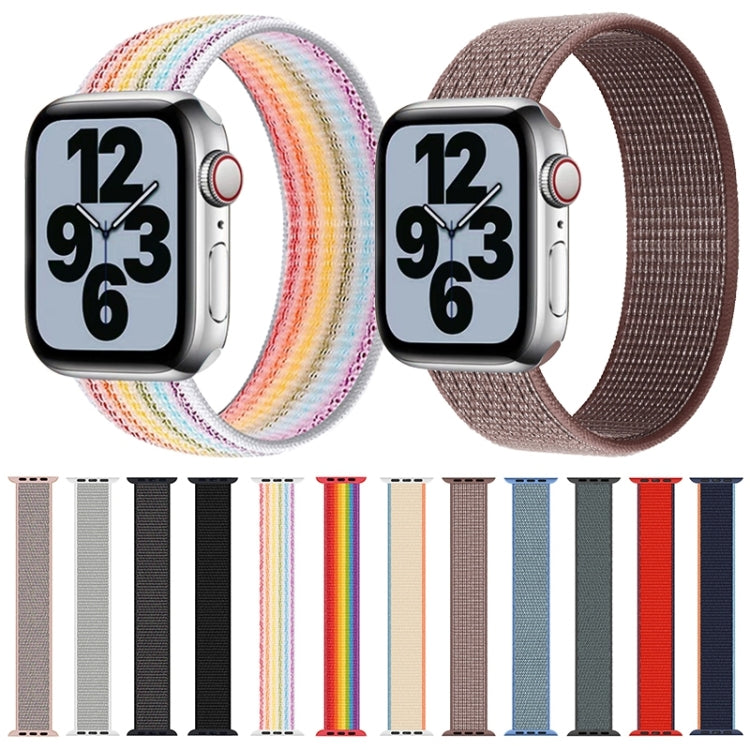 Single Lap Nylon Watch Band, Size: M 155mm For Apple Watch Ultra 49mm&Watch Ultra 2 49mm / Series 9&8&7 45mm / SE 3&SE 2&6&SE&5&4 44mm / 3&2&1 42mm(Smoky Purple) by bashfashion