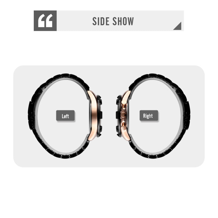 SKMEI 9192 Men Calendar Timing Stainless Steel Belt Luminous Quartz Watch(Gold) by SKMEI