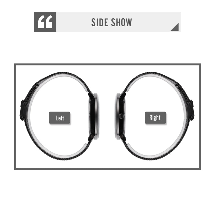 SKMEI 9218 Men Horizontal Striped Arabic Numeral Dial Mesh Belt Quartz Watch(Blue) by SKMEI