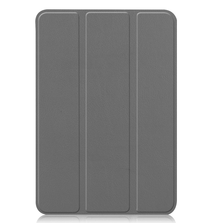 For iPad mini 6 / mini 2024 Custer Texture 3-Fold Holder Smart Leather Tablet Case(Grey) by bashfashion