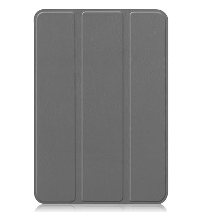 For iPad mini 6 / mini 2024 Custer Texture 3-Fold Holder Smart Leather Tablet Case(Grey) by bashfashion