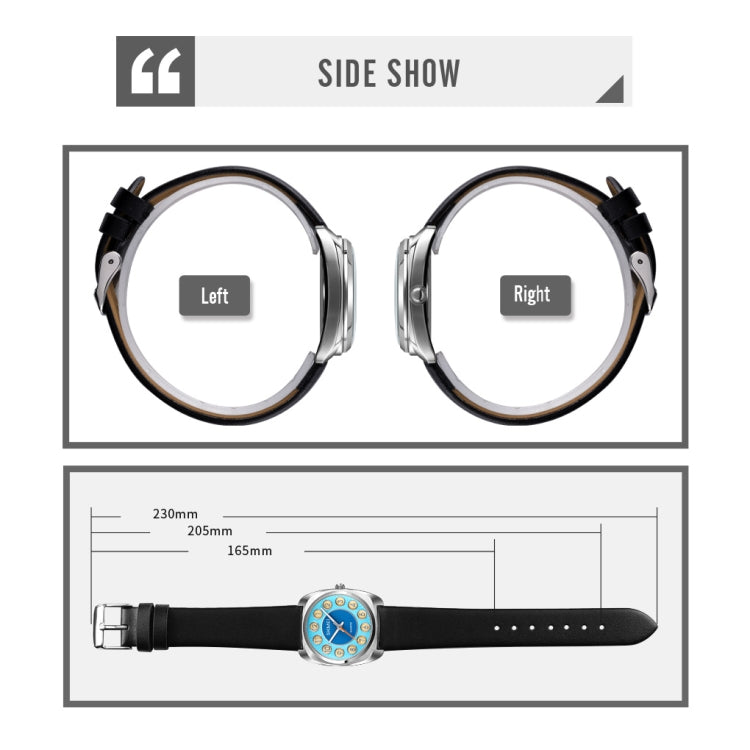 SKMEI Q029 Ladies Phone Number Pattern Dial Leather Strap Quartz Watch(Orange) by SKMEI