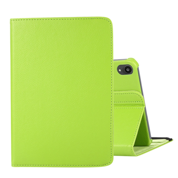 For iPad mini 6 / mini 2024 360 Degree Rotation Litchi Texture Flip Leather Tablet Case with Holder(Green) by bashfashion