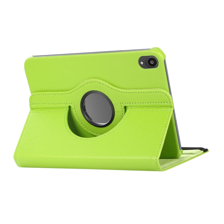 For iPad mini 6 / mini 2024 360 Degree Rotation Litchi Texture Flip Leather Tablet Case with Holder(Green) by bashfashion