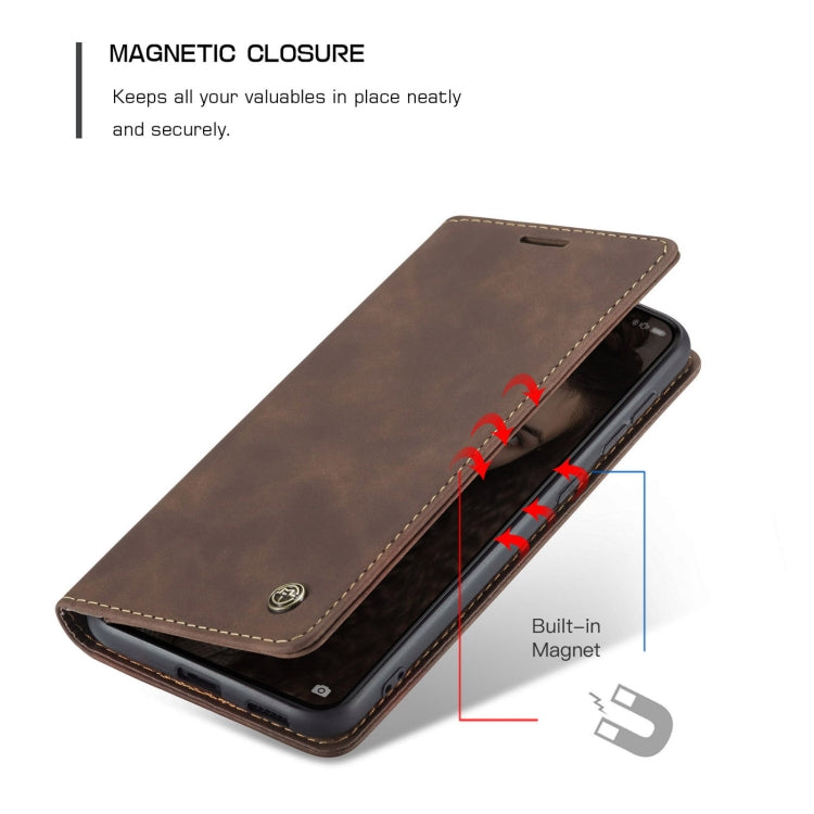 CaseMe 013 Multifunctional Horizontal Flip Leather Case with Holder & Card Slot & Wallet For Huawei P50(Coffee) by CaseMe