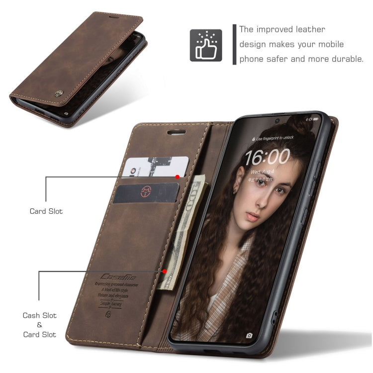 CaseMe 013 Multifunctional Horizontal Flip Leather Case with Holder & Card Slot & Wallet For Huawei P50(Coffee) by CaseMe