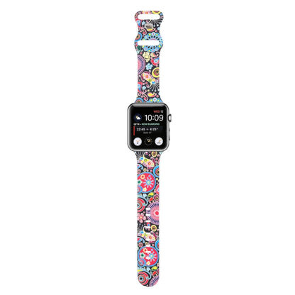8-buckle Printed Strap Watch Band For Apple Watch Ultra 49mm&Watch Ultra 2 49mm / Series 9&8&7 45mm / SE 3&SE 2&6&SE&5&4 44mm / 3&2&1 42mm(Folk-custom) by bashfashion
