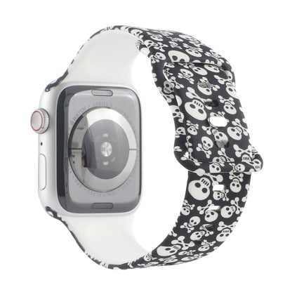 8-buckle Printed Strap Watch Band For Apple Watch Ultra 49mm&Watch Ultra 2 49mm / Series 9&8&7 45mm / SE 3&SE 2&6&SE&5&4 44mm / 3&2&1 42mm(Lace) by bashfashion