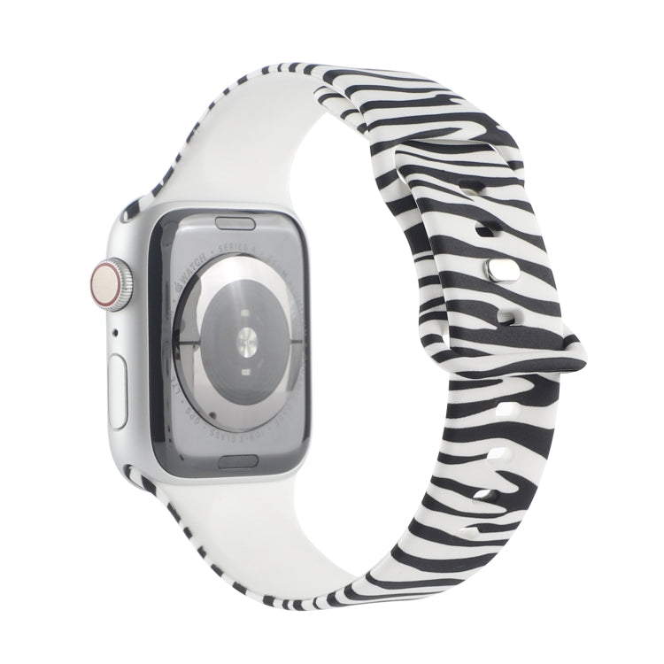 8-buckle Printed Strap Watch Band For Apple Watch Ultra 49mm&Watch Ultra 2 49mm / Series 9&8&7 45mm / SE 3&SE 2&6&SE&5&4 44mm / 3&2&1 42mm(Zebra Pattern) by bashfashion
