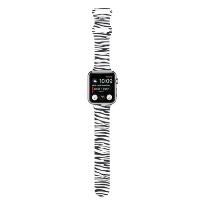 8-buckle Printed Strap Watch Band For Apple Watch Ultra 49mm&Watch Ultra 2 49mm / Series 9&8&7 45mm / SE 3&SE 2&6&SE&5&4 44mm / 3&2&1 42mm(Zebra Pattern) by bashfashion