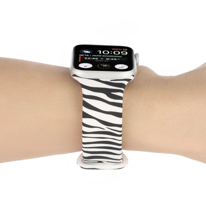 8-buckle Printed Strap Watch Band For Apple Watch Ultra 49mm&Watch Ultra 2 49mm / Series 9&8&7 45mm / SE 3&SE 2&6&SE&5&4 44mm / 3&2&1 42mm(Zebra Pattern) by bashfashion