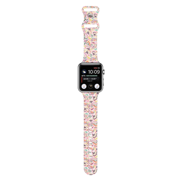 8-buckle Printed Strap Watch Band For Apple Watch Ultra 49mm&Watch Ultra 2 49mm / Series 9&8&7 45mm / SE 3&SE 2&6&SE&5&4 44mm / 3&2&1 42mm(Pink) by bashfashion