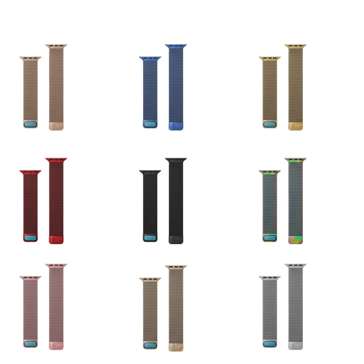 Double Section Milanese Magnetic Elasticity Strap Watch Band For Apple Watch Ultra 49mm&Watch Ultra 2 49mm / Series 9&8&7 45mm / SE 3&SE 2&6&SE&5&4 44mm / 3&2&1 42mm(Rose Pink) by bashfashion