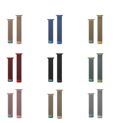 Double Section Milanese Magnetic Elasticity Strap Watch Band For Apple Watch Ultra 49mm&Watch Ultra 2 49mm / Series 9&8&7 45mm / SE 3&SE 2&6&SE&5&4 44mm / 3&2&1 42mm(Silver) by bashfashion