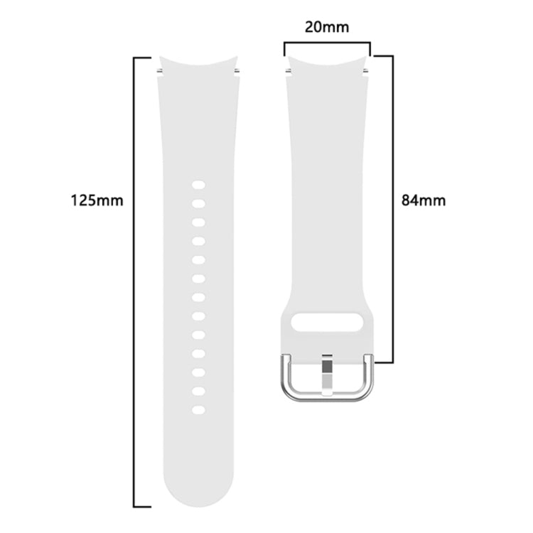 For Samsung Galaxy Watch4 40mm Universal Silicone Colorful Buckle Watch Band(White) by bashfashion