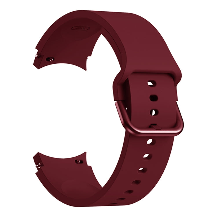 For Samsung Galaxy Watch4 40mm Universal Silicone Colorful Buckle Watch Band(Wine Red) by bashfashion