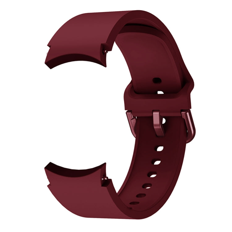 For Samsung Galaxy Watch4 40mm Universal Silicone Colorful Buckle Watch Band(Wine Red) by bashfashion