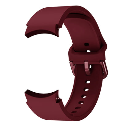 For Samsung Galaxy Watch4 40mm Universal Silicone Colorful Buckle Watch Band(Wine Red) by bashfashion