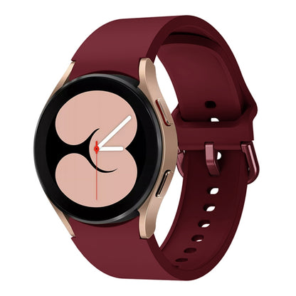 For Samsung Galaxy Watch4 40mm Universal Silicone Colorful Buckle Watch Band(Wine Red) by bashfashion
