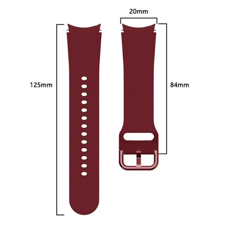 For Samsung Galaxy Watch4 40mm Universal Silicone Colorful Buckle Watch Band(Wine Red) by bashfashion