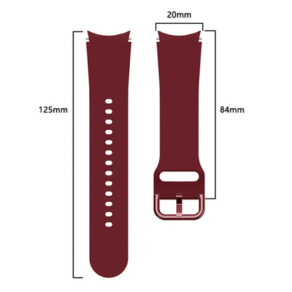 For Samsung Galaxy Watch4 40mm Universal Silicone Colorful Buckle Watch Band(Wine Red) by bashfashion