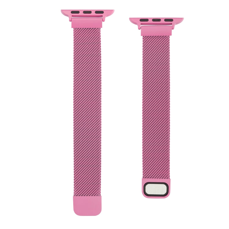 Small Waist Dual Section Milan Watch Band For Apple Watch Ultra 49mm&Watch Ultra 2 49mm / Series 9&8&7 45mm / SE 3&SE 2&6&SE&5&4 44mm / 3&2&1 42mm(Rose Red) by bashfashion