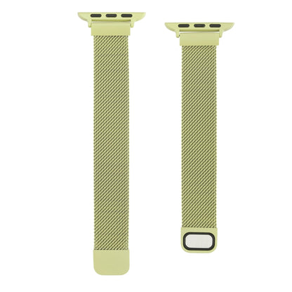 Small Waist Dual Section Milan Watch Band For Apple Watch Ultra 49mm&Watch Ultra 2 49mm / Series 9&8&7 45mm / SE 3&SE 2&6&SE&5&4 44mm / 3&2&1 42mm(Yellow) by bashfashion