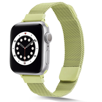 Small Waist Dual Section Milan Watch Band For Apple Watch Ultra 49mm&Watch Ultra 2 49mm / Series 9&8&7 45mm / SE 3&SE 2&6&SE&5&4 44mm / 3&2&1 42mm(Yellow) by bashfashion