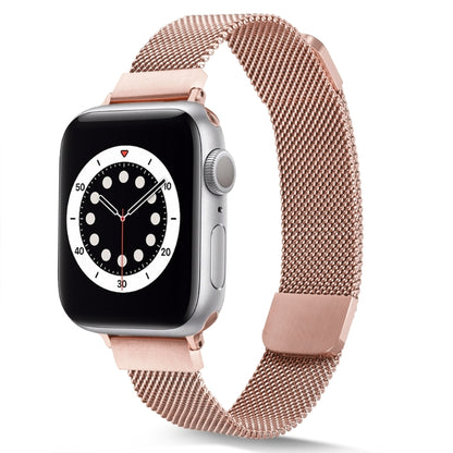 Small Waist Dual Section Milan Watch Band For Apple Watch Ultra 49mm&Watch Ultra 2 49mm / Series 9&8&7 45mm / SE 3&SE 2&6&SE&5&4 44mm / 3&2&1 42mm(Rose Gold) by bashfashion
