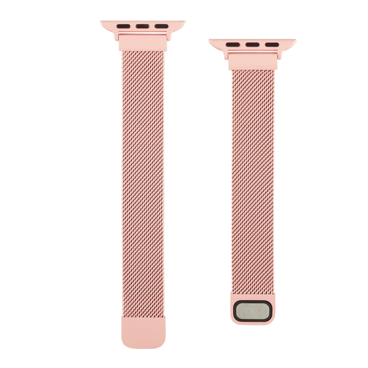 Small Waist Dual Section Milan Watch Band For Apple Watch Ultra 49mm&Watch Ultra 2 49mm / Series 9&8&7 45mm / SE 3&SE 2&6&SE&5&4 44mm / 3&2&1 42mm(Pink) by bashfashion