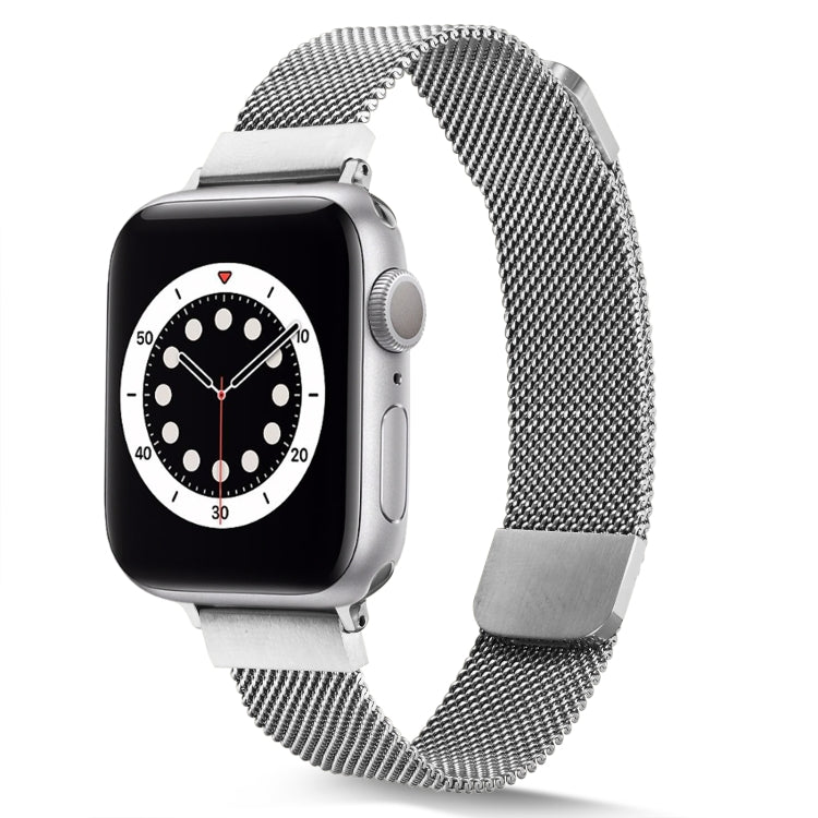 Small Waist Dual Section Milan Watch Band For Apple Watch Ultra 49mm&Watch Ultra 2 49mm / Series 9&8&7 45mm / SE 3&SE 2&6&SE&5&4 44mm / 3&2&1 42mm(Light Grey) by bashfashion