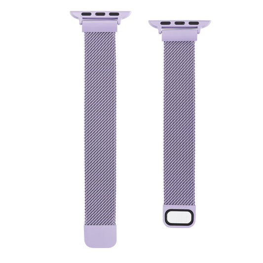 Small Waist Dual Section Milan Watch Band For Apple Watch Series 9&8&7 41mm / SE 3&SE 2&6&SE&5&4 40mm / 3&2&1 38mm(Light Purple) by bashfashion