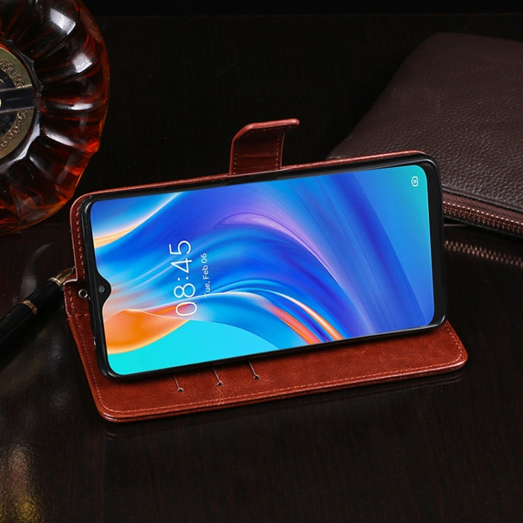 idewei Crazy Horse Texture Horizontal Flip Leather Case with Holder & Card Slots & Wallet For Tecno Spark 7P(Red) by idewei