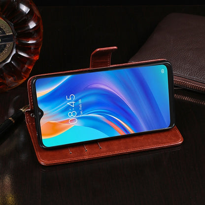 idewei Crazy Horse Texture Horizontal Flip Leather Case with Holder & Card Slots & Wallet For Tecno Spark 7P(Red) by idewei