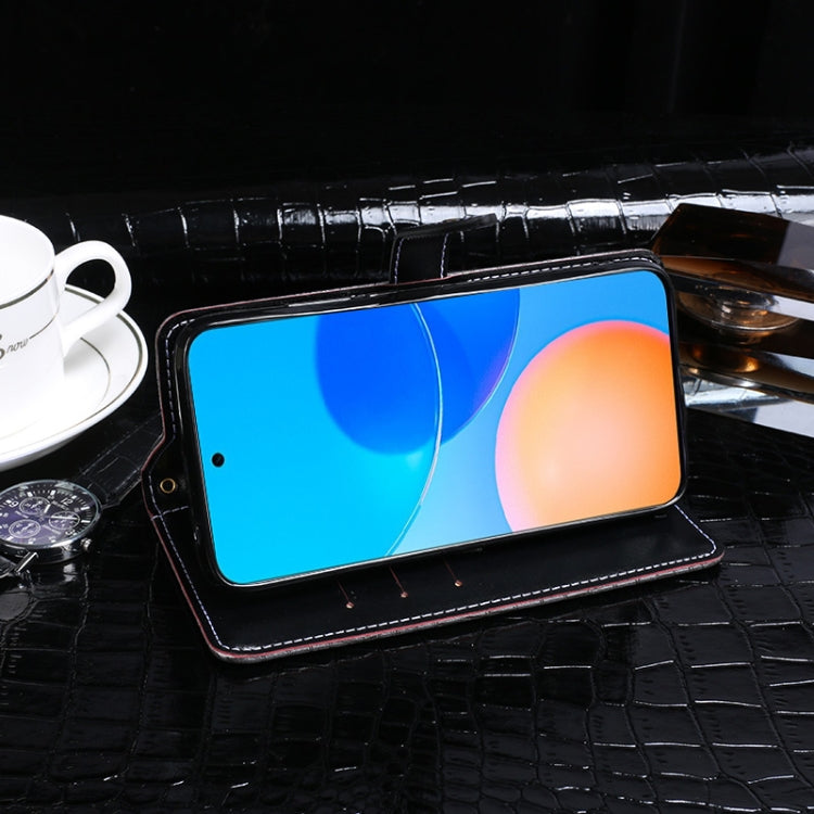 For Honor Play 5T Pro idewei Crocodile Texture Horizontal Flip Leather Case with Holder & Card Slots & Wallet(Dark Blue) by idewei