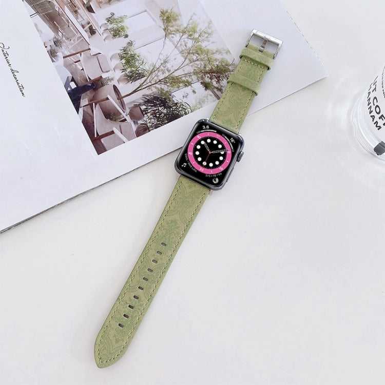 Ethnic Style Leather Watch Band For Apple Watch Ultra 49mm&Watch Ultra 2 49mm / Series 9&8&7 45mm / SE 3&SE 2&6&SE&5&4 44mm / 3&2&1 42mm by bashfashion