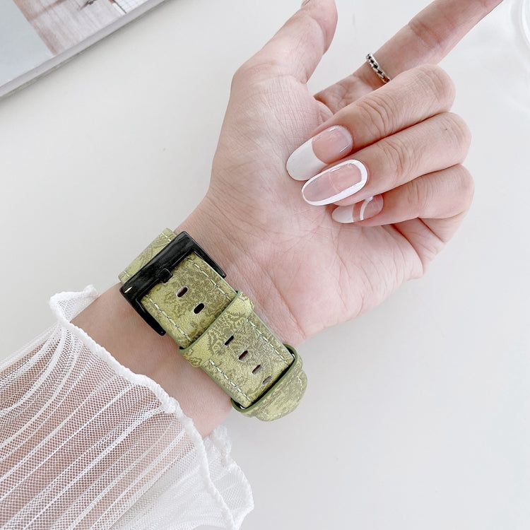 Ethnic Style Leather Watch Band For Apple Watch Series 9&8&7 41mm / SE 3&SE 2&6&SE&5&4 40mm / 3&2&1 38mm by bashfashion