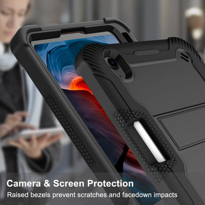 For iPad mini 2024 / mini 6 Silicone + PC Shockproof Protective Tablet Case with Holder(Black) by bashfashion