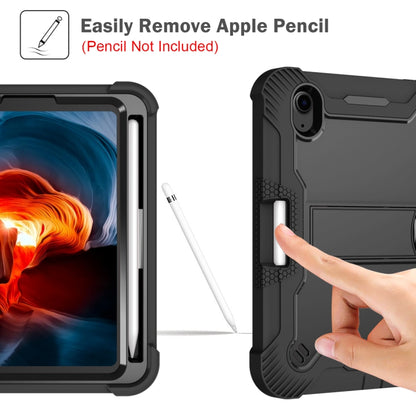 For iPad mini 2024 / mini 6 Silicone + PC Shockproof Protective Tablet Case with Holder(Black) by bashfashion